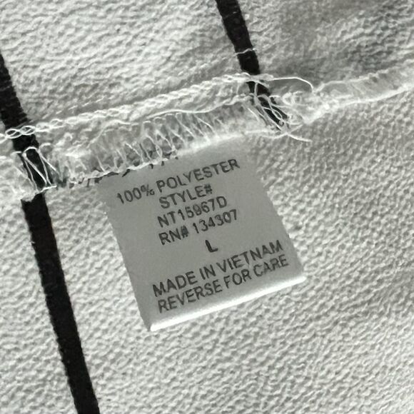 Lumière White & Black Low-High Crewneck Relaxed Graphic Tunic L NWOT - Picture 4 of 4